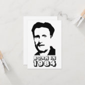 Carte Né en 1984 (George Orwell) (Devant/Arrière en situation)