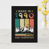 Carte Né En 1990 Anniversaire (Fleur jaune)