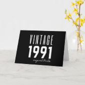 Carte Né en 1991 (Fleur jaune)