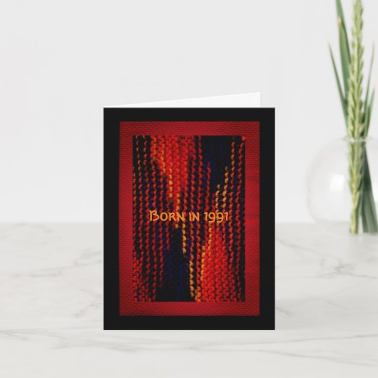 Carte Né en 1991 Anniversaire Fun Facts (Devant)