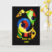 Carte Né en 1996 Anniversaire Fun Facts (Fleur jaune)