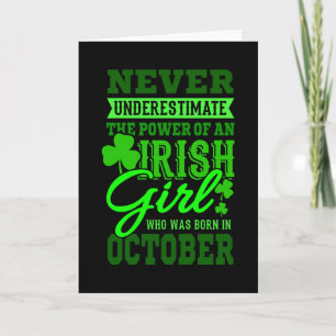 Carte NÉ EN SEPTEMBRE Anniversaire Irlandaise Fille Mama