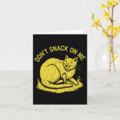 Carte Ne grignote pas sur moi drôle Chat 2 (Fleur jaune)