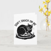 Carte Ne grignote pas sur moi drôle Chat 4 (Fleur jaune)