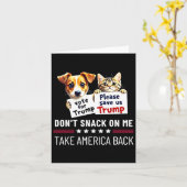 Carte Ne grignote pas sur moi Drôle Chats Chiens (Fleur jaune)