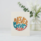 Carte Ne jamais abandonner - Message de motivation migno (Debout devant)