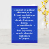 CARTE NE JAMAIS ABANDONNER SUR VOUS-MÊME DES CITATIONS M (Fleur jaune)