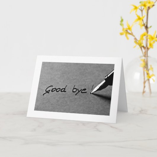 CARTE NE JAMAIS DIRE FACILEMENT **BONNE BYE*** SURTOUT À (Fleur jaune)