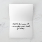 CARTE NE JOUERA PAS DE CHANSON **CARTE D'ANNIVERSAIRE** (Intérieur)