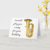 CARTE NE JOUERA PAS DE CHANSON **CARTE D'ANNIVERSAIRE** (Fleur jaune)