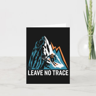 Carte Ne laissez aucune trace du ski alpin passionné