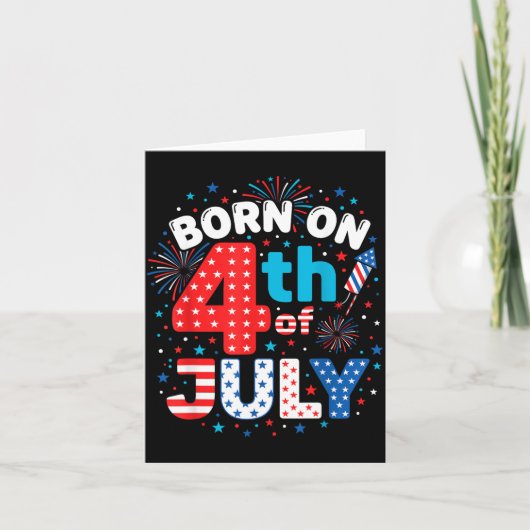 Carte Né le 4 juillet (Devant)