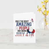 Carte Né le 4 juillet Fête de l'Indépendance (Fleur jaune)