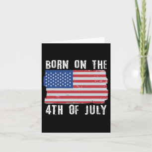 Carte Né le 4 juillet Jour de l'Indépendance
