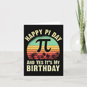 Carte Né Le Jour Du Pi Anniversaire Décorations Joyeuses