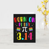 Carte Né Le Jour Du Pi Mars Anniversaire Math Enseignant (Fleur jaune)