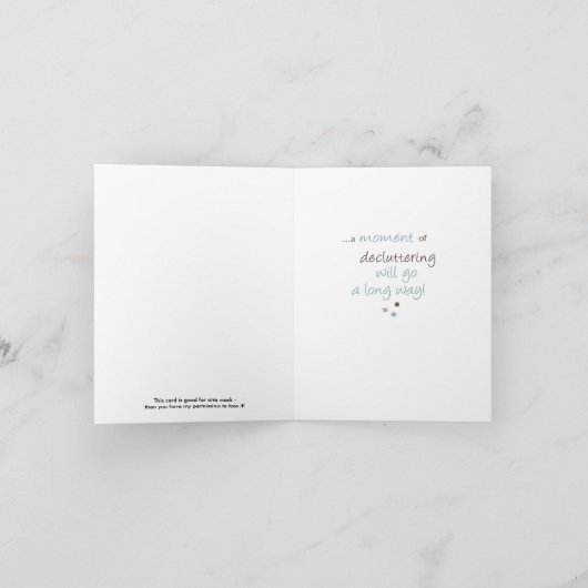 Carte Ne le pose pas, mets-le de côté. (Intérieur)