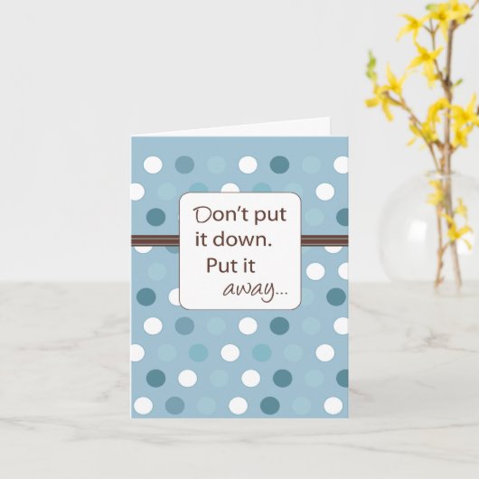 Carte Ne le pose pas, mets-le de côté. (Fleur jaune)