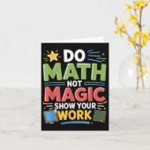 Carte Ne Math Pas Magique Professeur De Mathématiques Re (Fleur jaune)