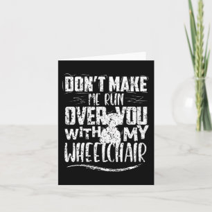Carte Ne me faites pas courir sur vous handicapés en fau