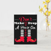 Carte Ne me faites pas tomber une maison sur vous Funny (Fleur jaune)