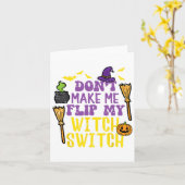 Carte Ne me faites pas tourner mon interrupteur de sorci (Fleur jaune)