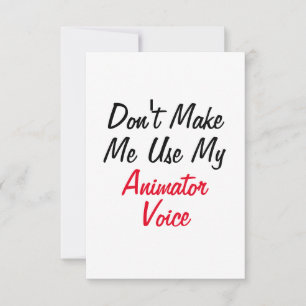 Carte Ne me faites pas utiliser ma voix d'animateur