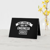 Carte ne me force pas à utiliser ma voix d'ingénieur (Fleur jaune)