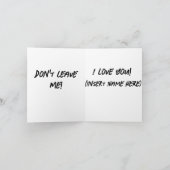 Carte Ne me laisse pas porter debout (Intérieur)