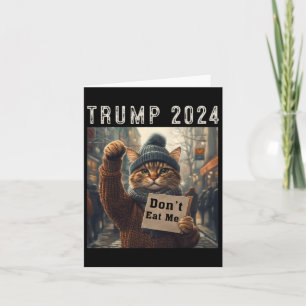 Carte Ne me mangez pas de chats pour Trump 2024