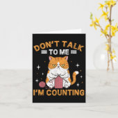 Carte Ne me parle pas Je compte les Knits de Chat Drôle  (Fleur jaune)