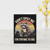 Carte Ne me repérez pas J'essaie de mourir Gym Workout 4 (Fleur jaune)