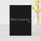 Carte Ne me touche pas -me drôle  (Fleur jaune)