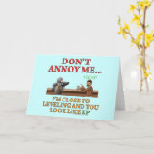 Carte Ne m'ennuyez pas (Fleur jaune)