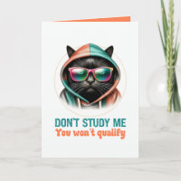 Ne m'étudie pas drôle Sarcastique Chat Noir Humour