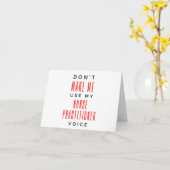 Carte Ne m'oblige pas à utiliser ma voix de médecin infi (Fleur jaune)