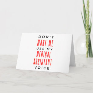Carte Ne m'oblige pas à utiliser ma Voix Médicale Assist