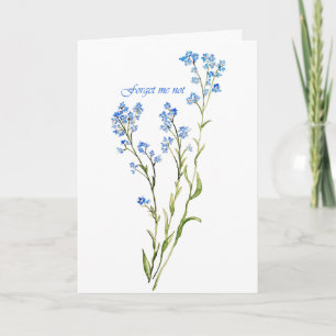 Carte Ne m'oubliez pas Fleur de jardin personnalisée à l