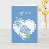 Carte Ne m'oubliez pas Poème d'amour et fleur (Fleur jaune)