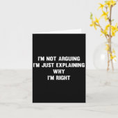 Carte Ne pas argumenter, expliquer pourquoi je suis une (Fleur jaune)