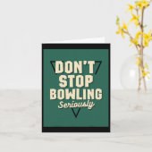 Carte Ne pas arrêter Bowling Motivational Strike Pins de (Fleur jaune)