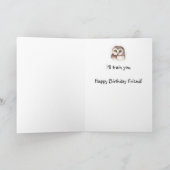 Carte Ne pas avoir à être fou Ami Fun Cute Owl (Intérieur)