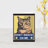Carte Ne pas grignoter sur moi drôle Chat 1 (Fleur jaune)