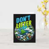 Carte Ne pas jeter Anti-déchets Non Environnement Déchet (Fleur jaune)