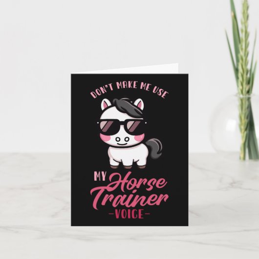 Carte Ne Pas Me Faire Utiliser Mon Entraîneur De Cheval  (Devant)