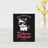 Carte Ne Pas Me Faire Utiliser Mon Entraîneur De Cheval  (Fleur jaune)