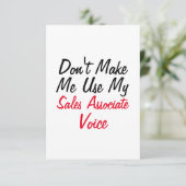 Carte Ne pas m'obliger à utiliser ma voix d'associé comm (Debout devant)