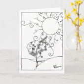 Carte Ne pas oublier (Fleur jaune)