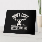 Carte Ne pas péter Drôle Ness Gym Entraînement Poids Squ (Devant)