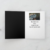 Carte Ne pas regarder en arrière Citation motivationnell (Intérieur)